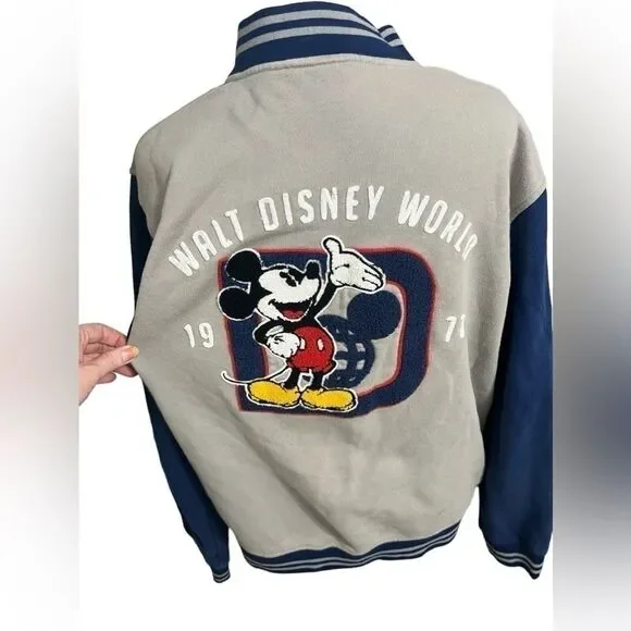 Walt Disney World Mickey Mouse 1971
Gray Button Down Bomber Jacket medium - Picture 2 of 11